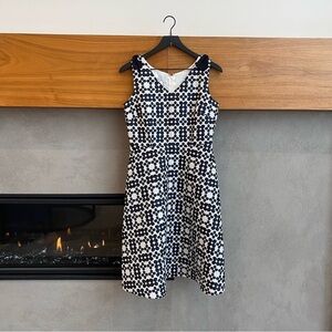 NWT rsvp by TALBOTS SLEEVELESS DRESS BLACK & WHITE FLOWER, SIZE 4